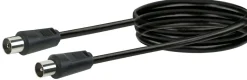 Schwaiger Tv Kabel & Stecker^KVK215 1,5 Meter IEC schwarzes Antennenkabel