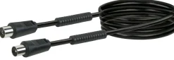 Schwaiger Tv Kabel & Stecker-KVKF15 90dB Schwarzes 1,5 Meter Antennekabel