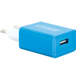 Schwaiger LAD300B 511 USB Ladeadapter - Light Blue< Elektro Zubehör