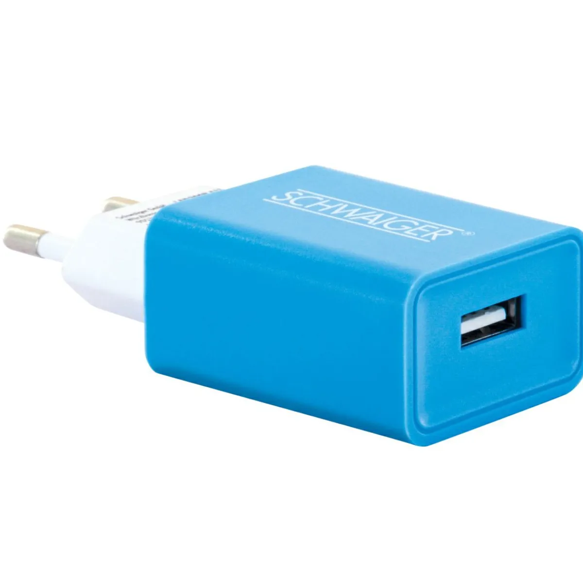 Schwaiger LAD300B 511 USB Ladeadapter - Light Blue< Elektro Zubehör