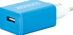 Schwaiger LAD300B 511 USB Ladeadapter - Light Blue< Elektro Zubehör