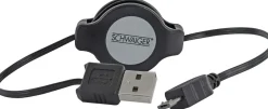 Schwaiger Tv Kabel & Stecker-Micro-B USB ausziehbare Ladekabel