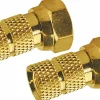 Schwaiger Tv Kabel & Stecker-6,5mm Satz von 2 vergoldeter F-Stecker