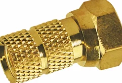 Schwaiger Tv Kabel & Stecker-6,5mm Satz von 2 vergoldeter F-Stecker