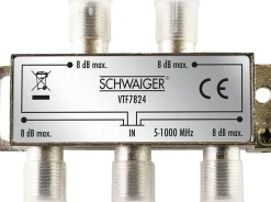 Schwaiger VTF7824 4-fach 8 dB kabelverteiler< Tv Kabel & Stecker