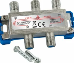 Schwaiger Tv Kabel & Stecker^VTF7844 4-fach 12 dB Kabelverteiler