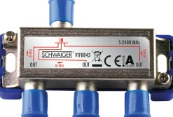 Schwaiger Tv Kabel & Stecker-VTF8843 3-fach 8 dB Verteiler