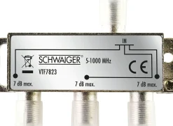 Schwaiger VTF7823 3-fach 7 dB Verteiler< Tv Kabel & Stecker