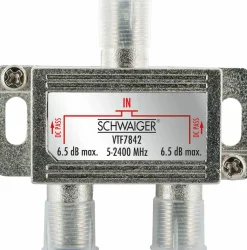 Schwaiger Tv Kabel & Stecker-VTF7842 2-fach 6,5 dB Verteiler