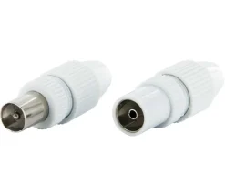 Schwaiger Tv Kabel & Stecker-weißes Quick Fix IEC-Stecker Set