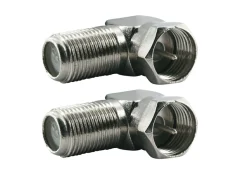 Schwaiger 2x F-Winkeladapter< Tv Kabel & Stecker