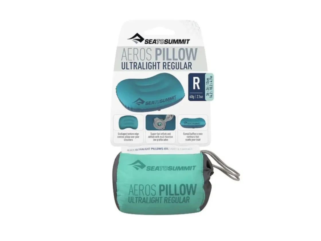 Sea to Summit Kissen-Aeros Ultralight aufblasbares Kopfkissen - Aqua