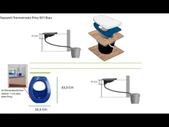 Markenlos Toiletten Ersatzteile^Separett Privy Einsatz Trenntoilette - Blue 501