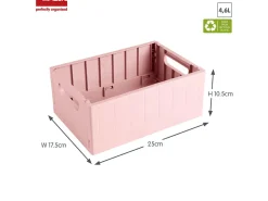 Sunware Aufbewahrungsboxen^Sigma home 4,6 Liter Rosa Klappbox - Set von 6