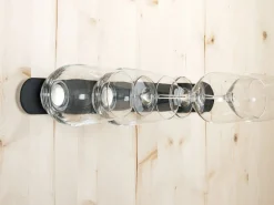 Silwy 50 cm schwarzes Metall-Leiste< Gläser