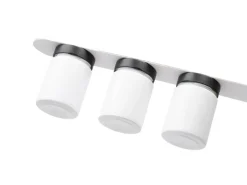 Silwy 3 weiße Magnet-Feinkostgläser mit weißem Leiste - 192 ml< Aufbewahrung Küche