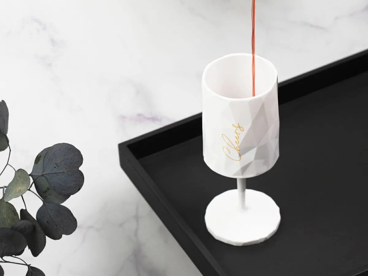 Silwy CHEERS WHITE Magnet-Kunststoff Weinglas< Gläser