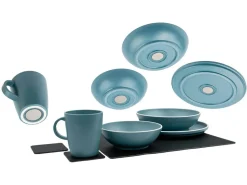 Silwy Geschirrsets^Dolomit 11-teiliges Magnet-Kunststoff-Geschirrset - Blue
