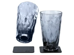 Silwy 2er Set grey Hightech Longdrink Magnet-Kunststoffgläser< Gläser