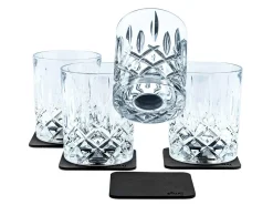 Silwy Gläser^4er-Set magnetische Whiskey Kristallgläser