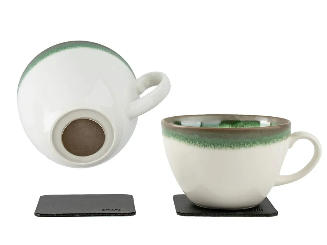 Silwy Becher & Tassen^Set von 2 Magnet-Porzellantassen - Unique