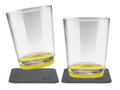 Silwy Gläser-Set von 2 Magnet-Trinkbecher - Yellow