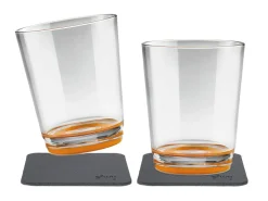Silwy Gläser-Set von 2 Magnet-Trinkbecher - Orange