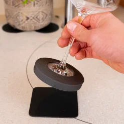 Silwy Küchenutensilien-Stielgläser Magnet-Kondom mit Pad - Black