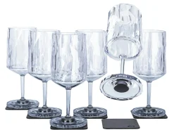 Silwy Wein 200 ml Magnet-Kunststoffgläser - 6 Stück< Gläser