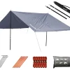 Skandika Tarps^3 x 3 Meter Sonnensegel Set mit Teleskopstangen