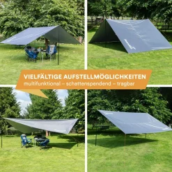 Skandika Tarps^3 x 3 Meter Sonnensegel Set mit Teleskopstangen