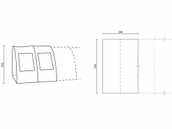 Skandika Zeltvordächer^Canopy Gotland 5 Grünes Zeltvordach