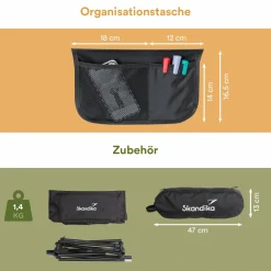 Skandika Faltstühle^Compact Campingstuhl - Black