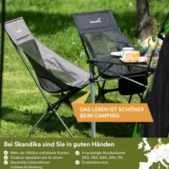 Skandika Faltstühle^Compact Campingstuhl - Black