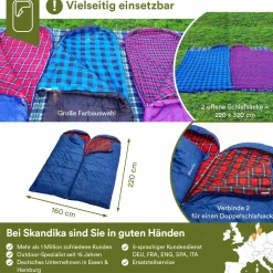 Skandika Dundee Flanell RV rechts gelber Schlafsack< Sommerschlafsäcke|Mumienschlafsäcke