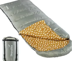 Skandika Sommerschlafsäcke|Mumienschlafsäcke^Dundee Flanell RV links grauer Schlafsack