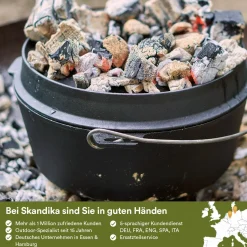 Skandika Dutch Oven Flame Master ohne Füße 7,1L Komplettsatz< Grill Zubehör|Grill Zubehör