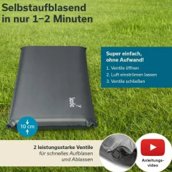 Skandika Selbstaufblasende Schlafmatten-Easy Single selbstaufblasend Schlafmatte