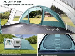 Skandika 5 Personen Tunnelzelte|Verdunkelungszelte^Egersund 5 XL Sleeper Protect Tunnelzelt
