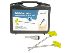 Skandika 20er Set Schraubheringe - Stahl< Heringe|Heringe