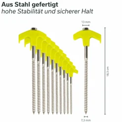 Skandika 20er Set Schraubheringe - Stahl< Heringe|Heringe
