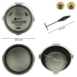 Skandika Töpfe & Pfannen-Flame Master 8.5 Liter Dutch Oven