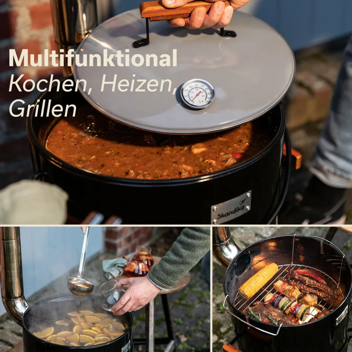 Skandika Goulash Kanon 14 Liter Kohlegrill< Holzkohlegrills|Holzkohlegrills