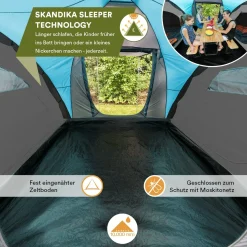 Skandika 4 Personen Kuppelzelte|Familienzelte-Hammerfest 4 Sleeper Protect Kuppelzelt