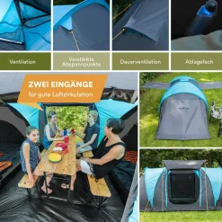 Skandika 4 Personen Kuppelzelte|Familienzelte-Hammerfest 4 Sleeper Protect Kuppelzelt