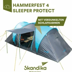 Skandika 4 Personen Kuppelzelte|Familienzelte-Hammerfest 4 Sleeper Protect Kuppelzelt