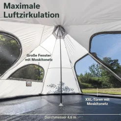 Skandika Hetta 460 Protect Zelt - Beige< Rundzelte|Familienzelte