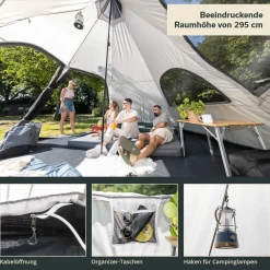 Skandika Hetta 460 Protect Zelt - Beige< Rundzelte|Familienzelte