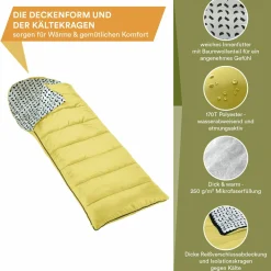 Skandika Deckenschlafsäcke|Sommerschlafsäcke-Iceland L schlafsack - Yellow