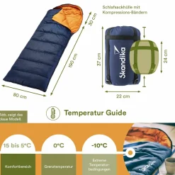 Skandika Deckenschlafsäcke|Sommerschlafsäcke-Iceland L schlafsack - Yellow